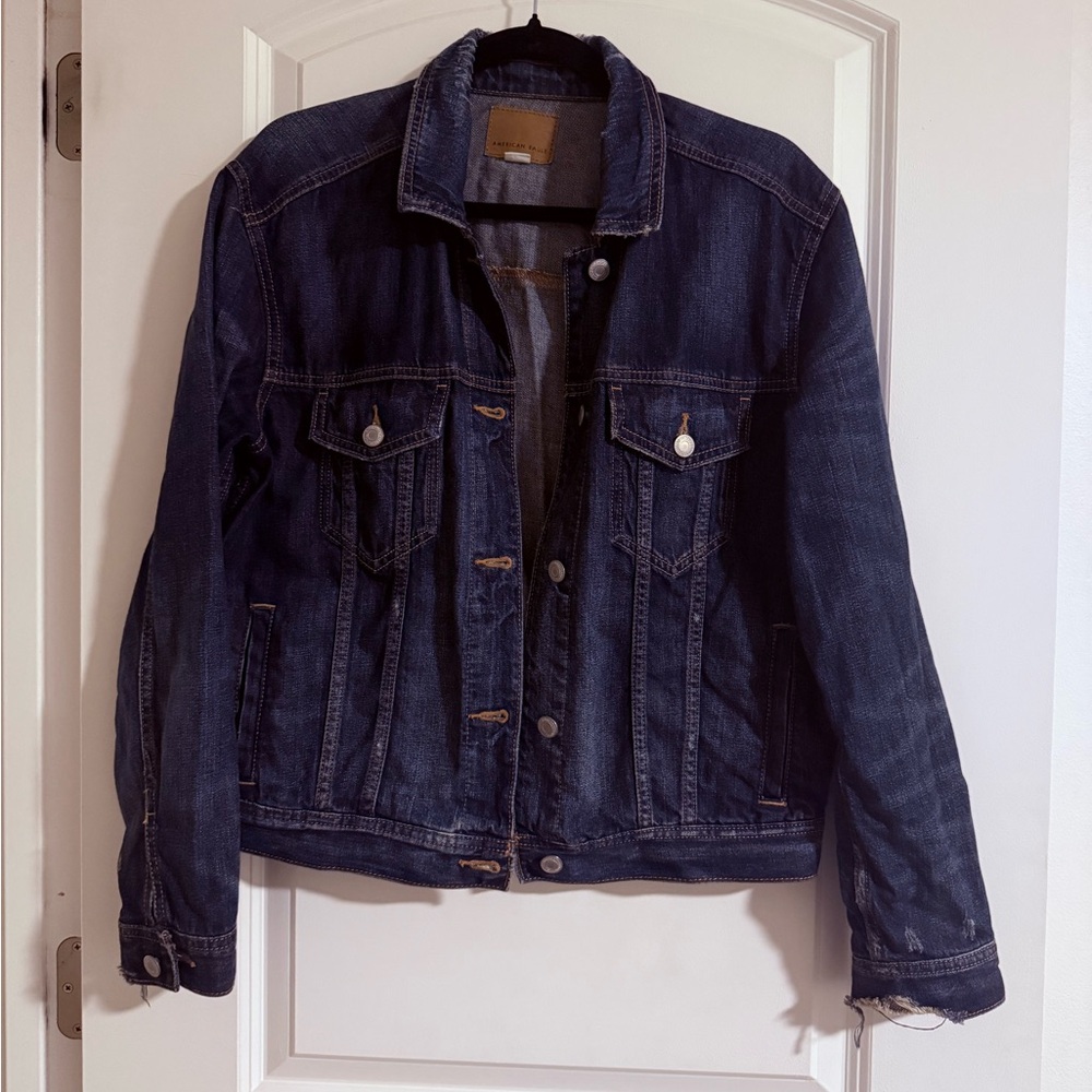 American Eagle Outfitters Women’s Dark Blue Jean Jacket